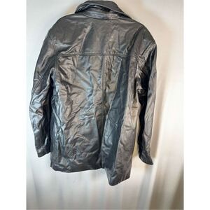Merona Genuine Leather 100% Jacket Black Coat Men Size L